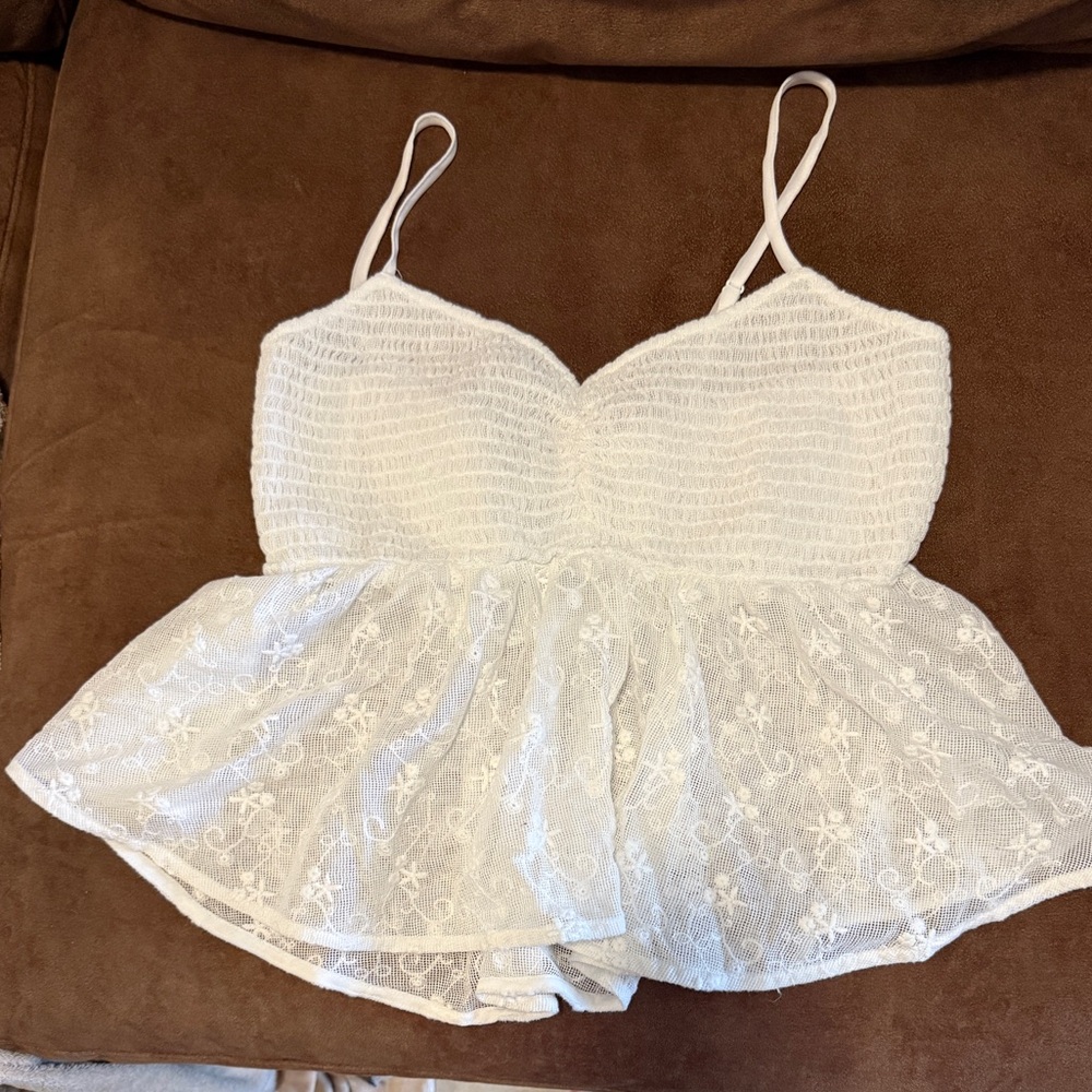 American Eagle Outfitters White Lace Camisole